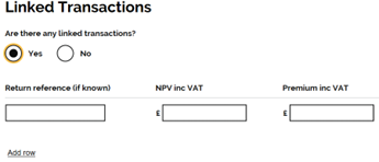 Linked transactions Linked transactions details